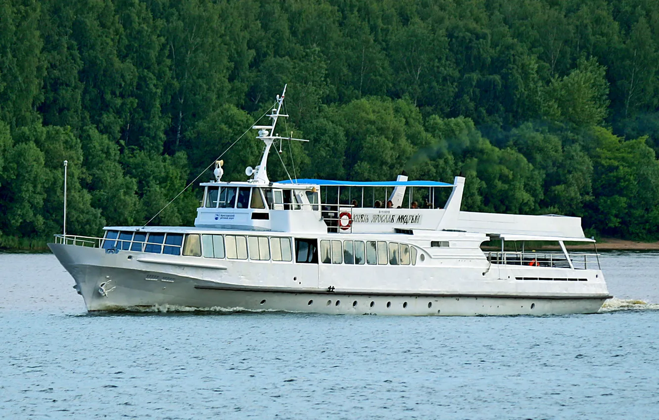 Photo wallpaper ship, river, Prince Yaroslav the Wise
