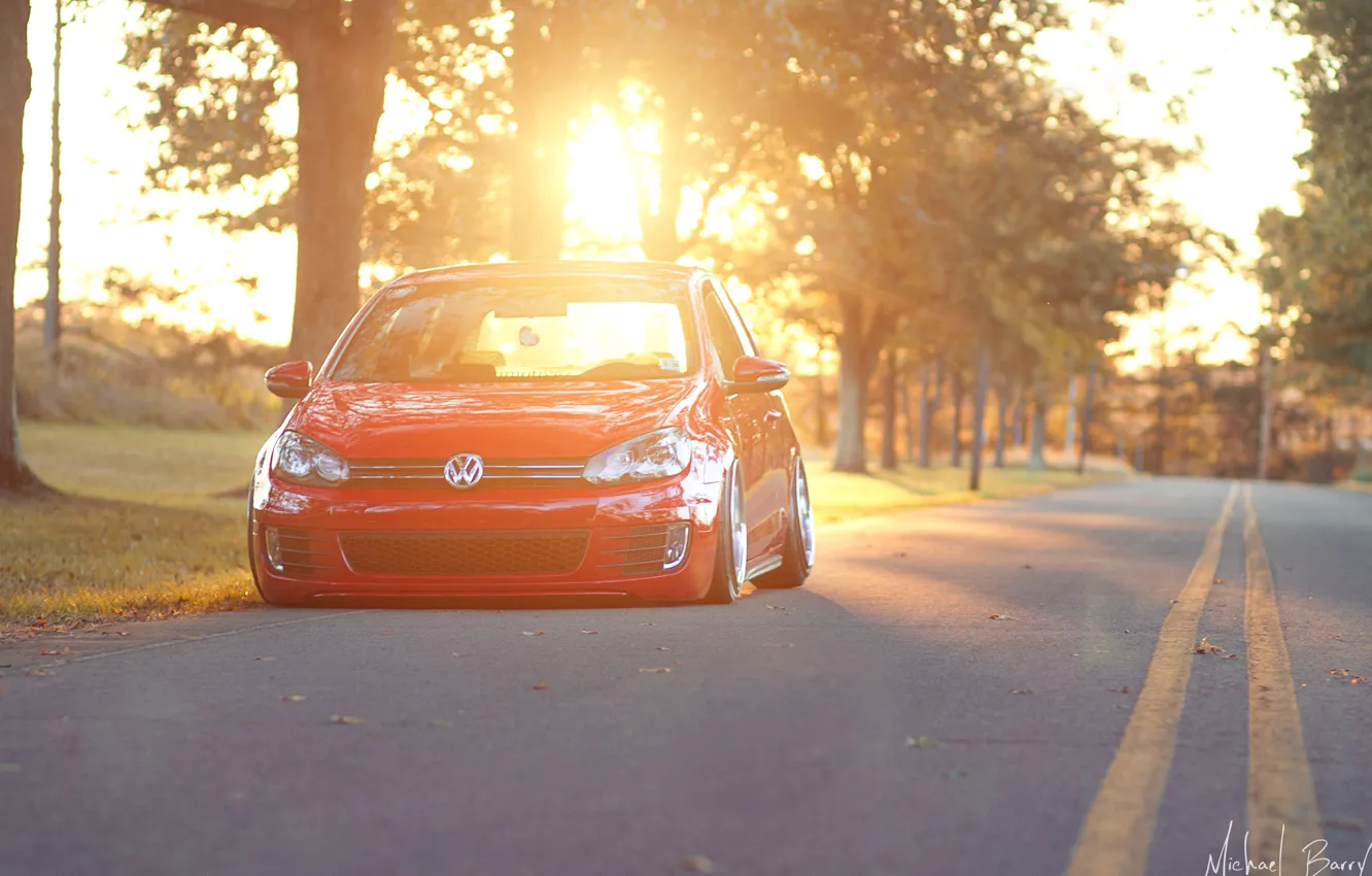 Photo wallpaper Volkswagen, Dawn, Golf, Golf, Volkswagen