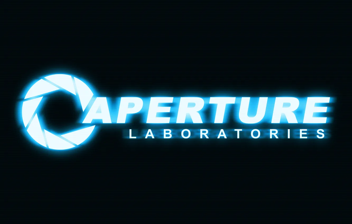 Photo wallpaper logo, neon, logo, Portal 2, Portal 2, Aperture, Laboratories
