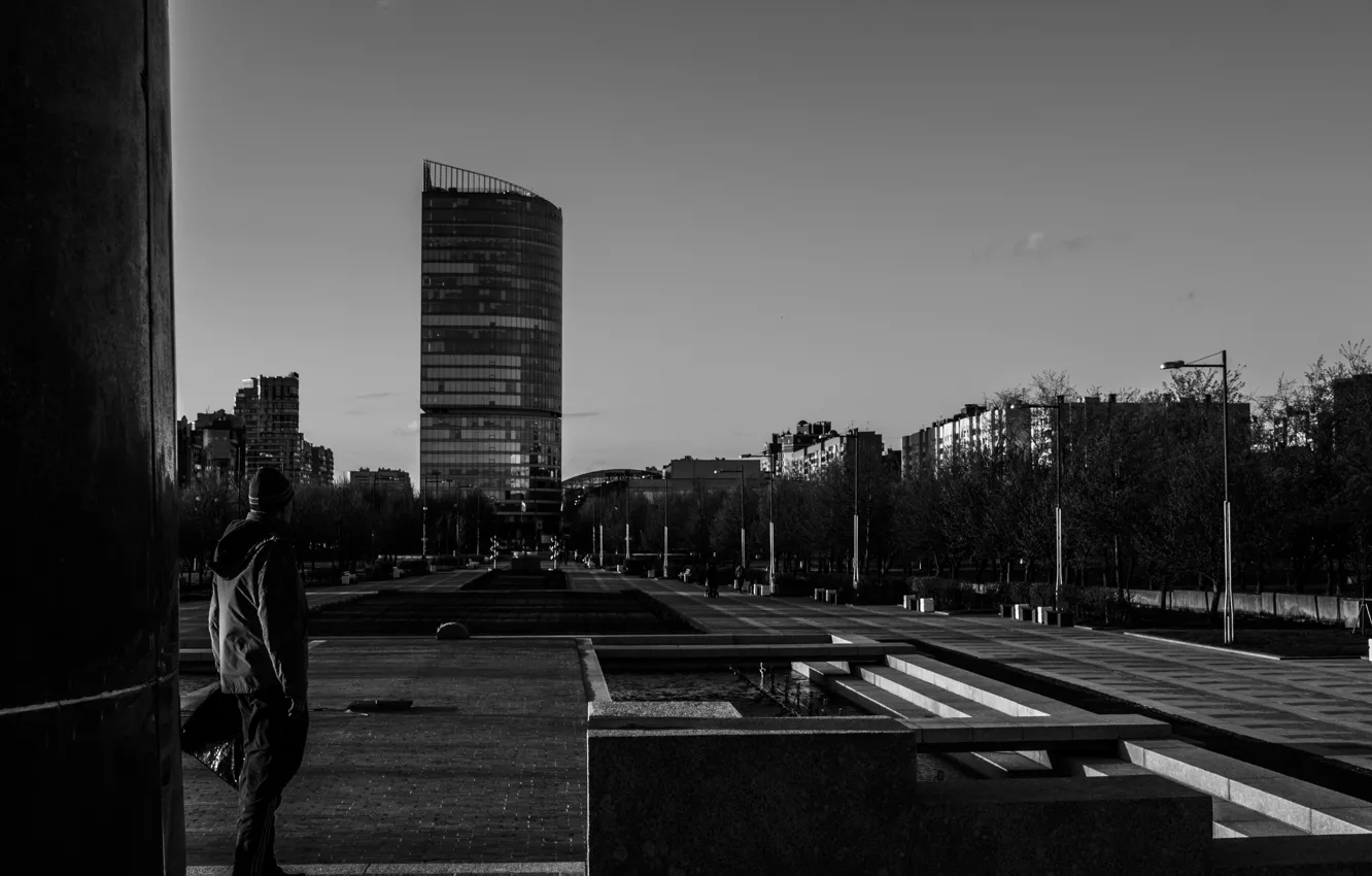 Photo wallpaper white, shore, black, thoughts, Peter, edge, photographer, Saint Petersburg