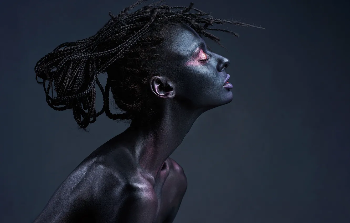 Photo wallpaper girl, makeup, Body painting, Lakayana, Kovalev Ivan