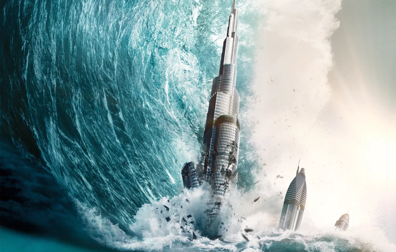 Photo wallpaper wave, Apocalypse, building, movie, Geostorm, Geostorm