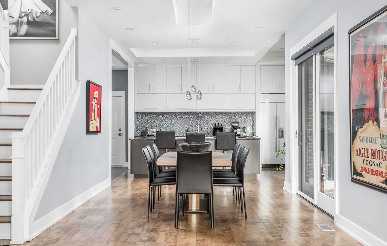 Photo wallpaper design, style, interior, kitchen, dining room