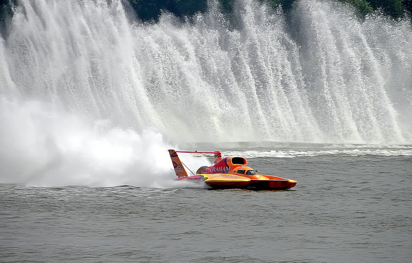 Photo wallpaper race, boat, speed