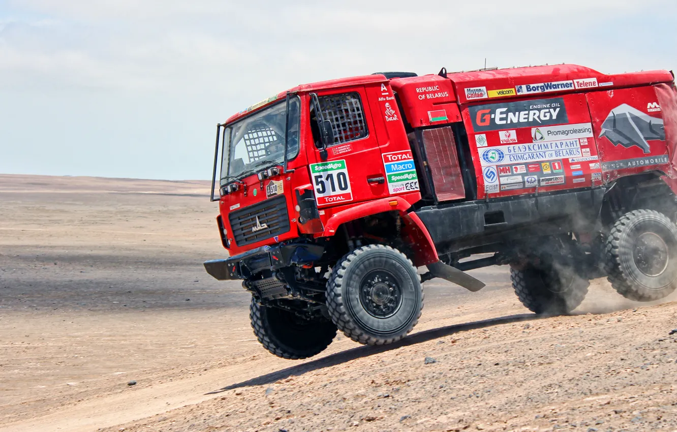 Photo wallpaper Red, Sport, Truck, Race, Rally, Dakar, Dakar, Rally