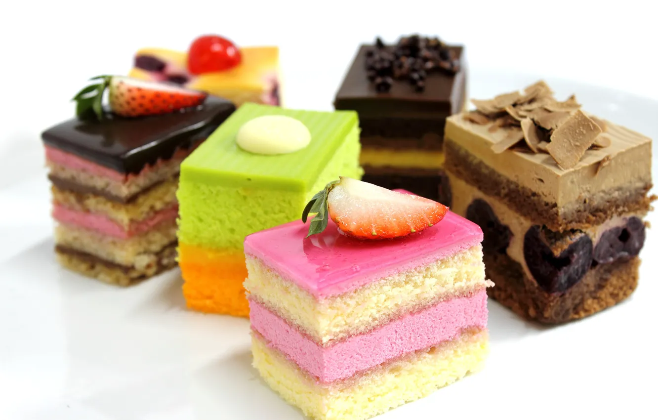 Photo wallpaper chocolate, strawberry, cake, cream, dessert, sweet, delicious, glaze