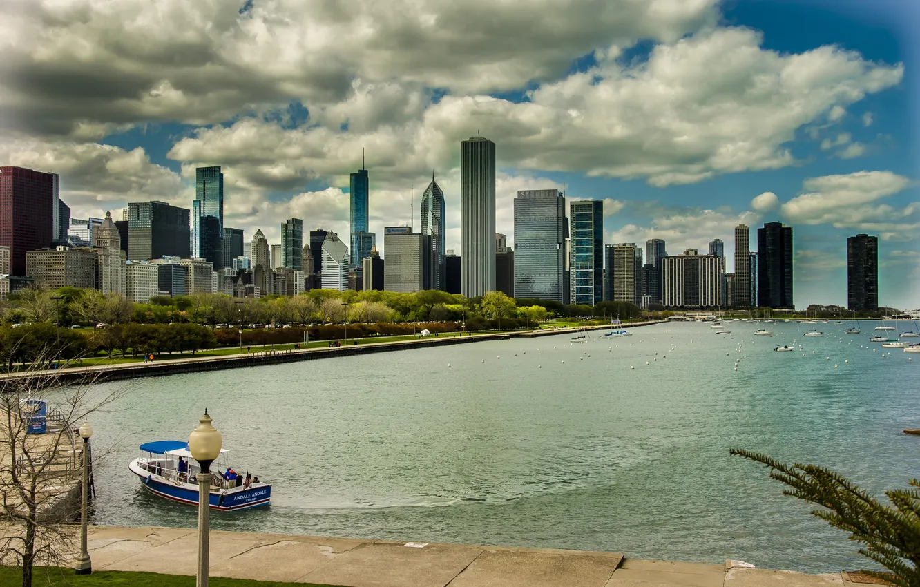 Photo wallpaper skyscrapers, Chicago, USA, Chicago, megapolis, illinois
