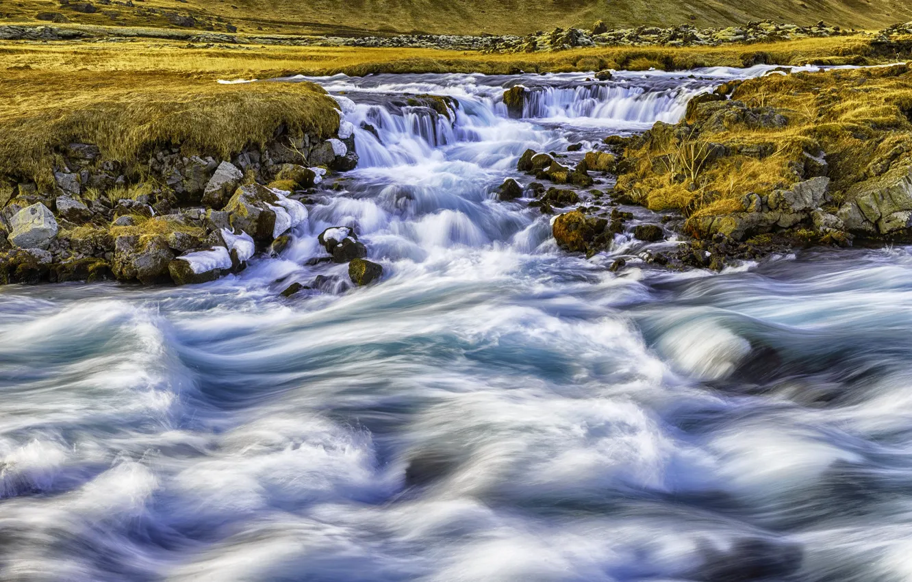 Photo wallpaper river, stream, Iceland, Iceland