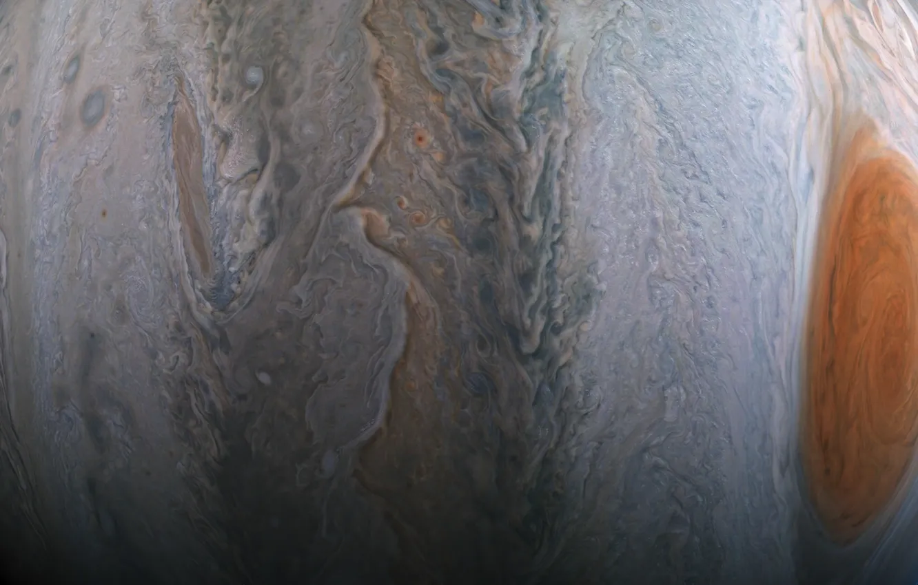 Photo wallpaper space, Jupiter, the surface of the planet, Juno, Jupiter, Juno, Solar System, The Big Red …