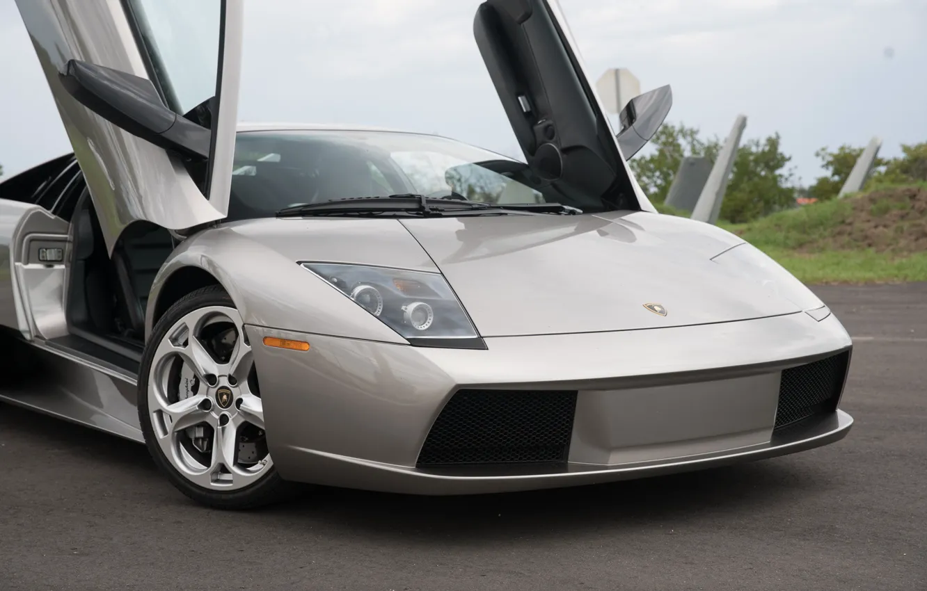 Photo wallpaper Lamborghini, Lamborghini Murcielago, Murcielago, lambo, front view