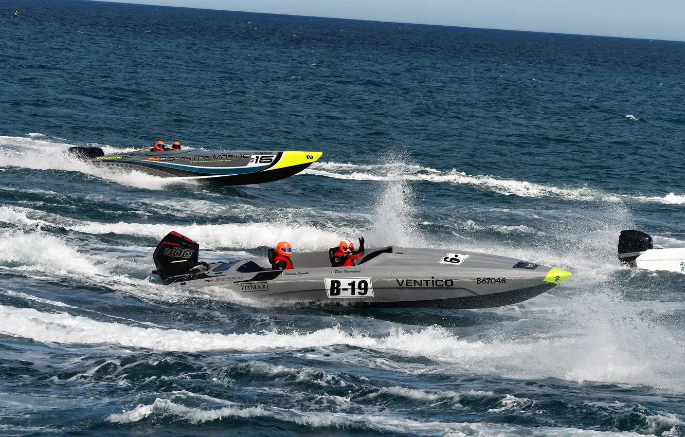Photo wallpaper race, boat, speed