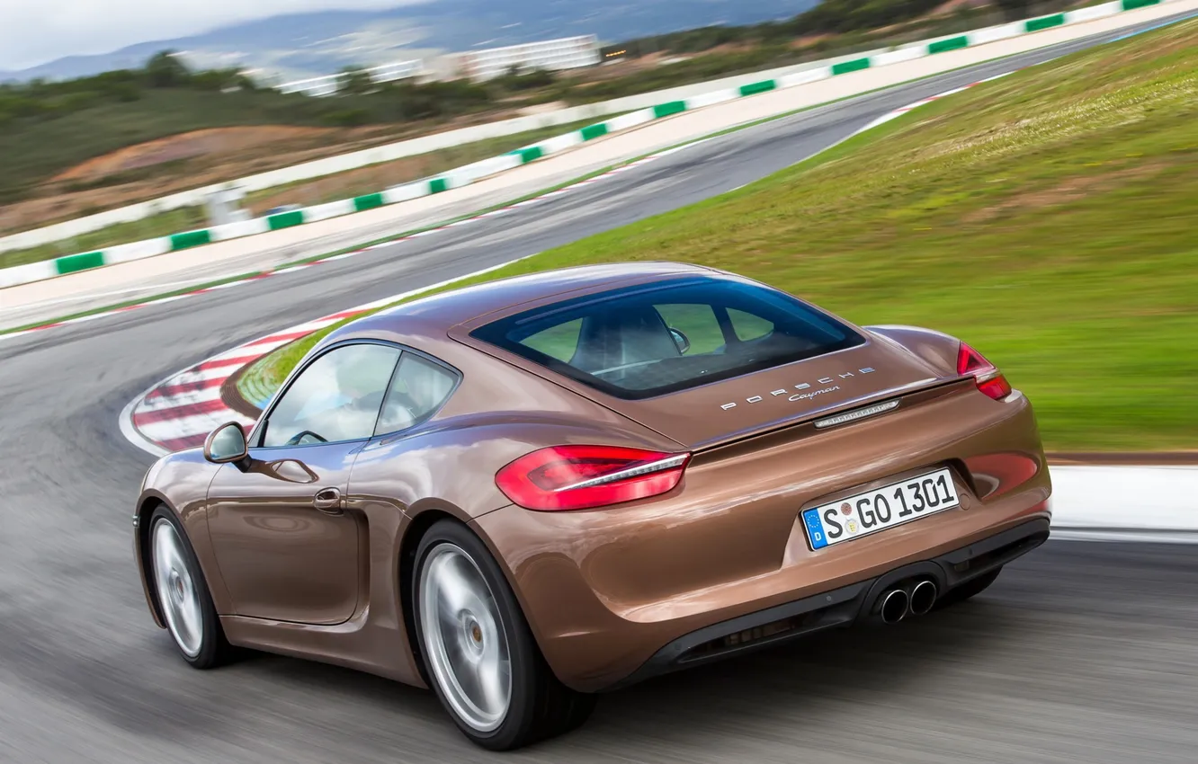 Photo wallpaper Wallpaper, Porsche, Cayman, car, rear view, 2013