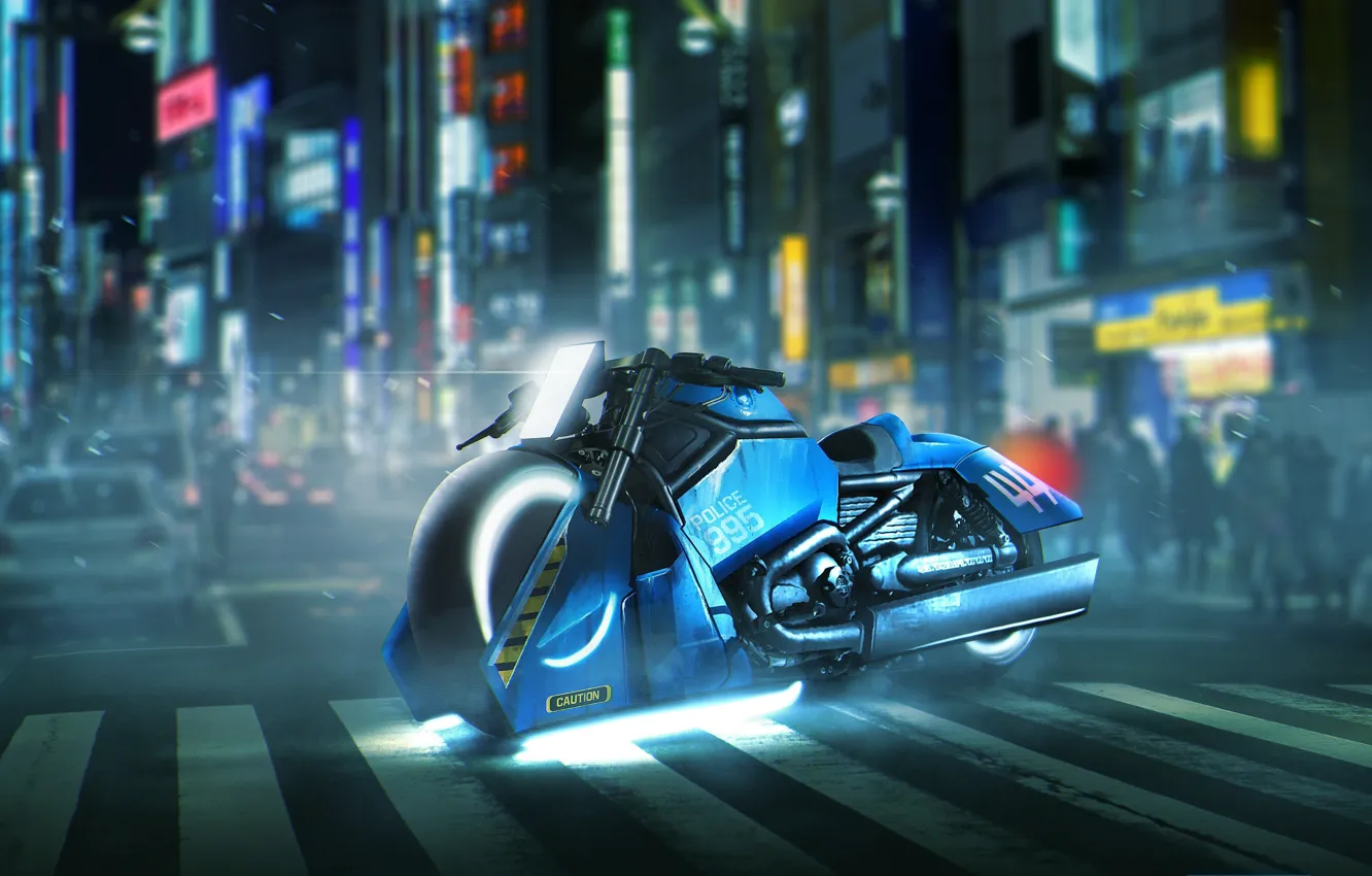 Photo wallpaper cinema, Harley Davidson, bike, movie, film, motorbike, Blade Runner, Blade Runner 2049