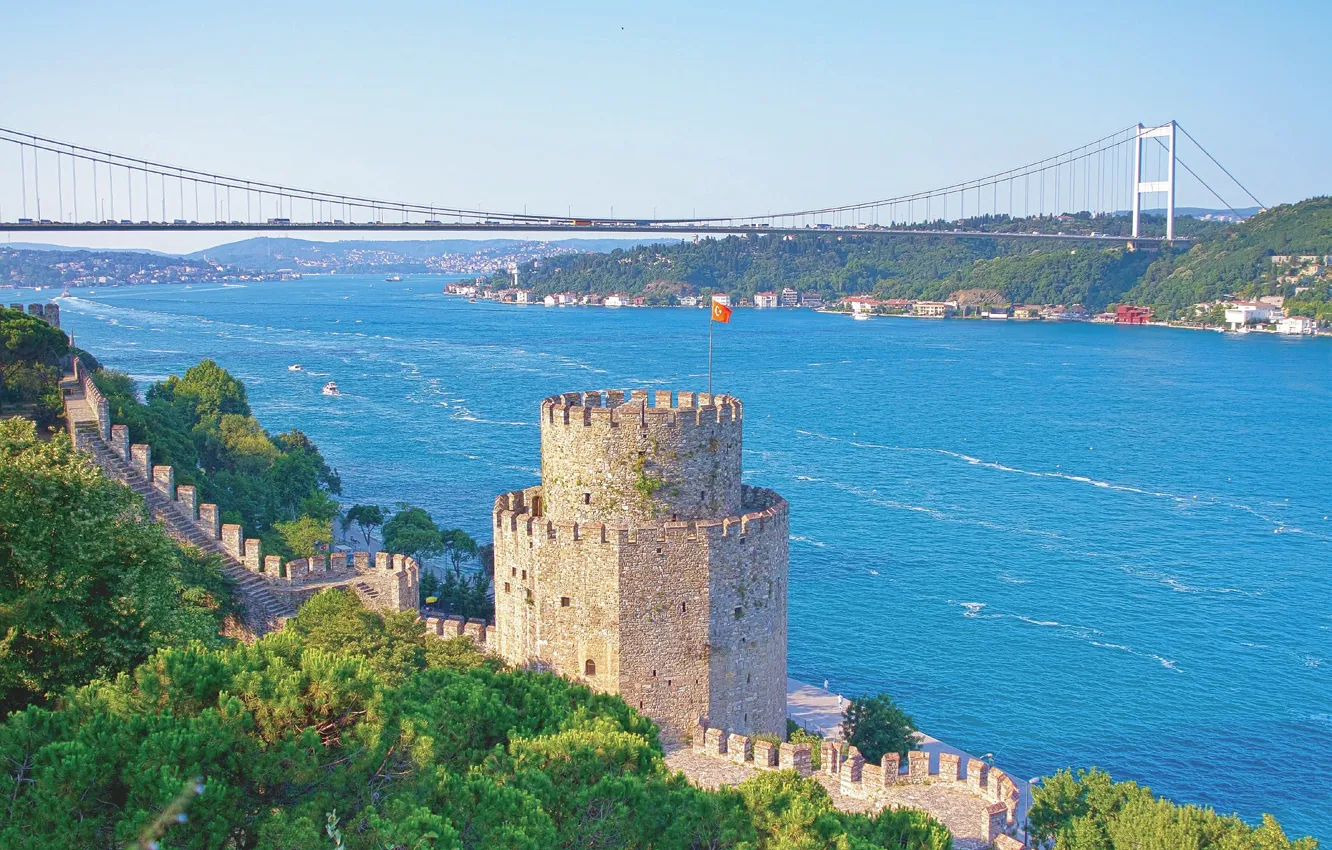 Photo wallpaper Istanbul, Turkey, Bosphorus