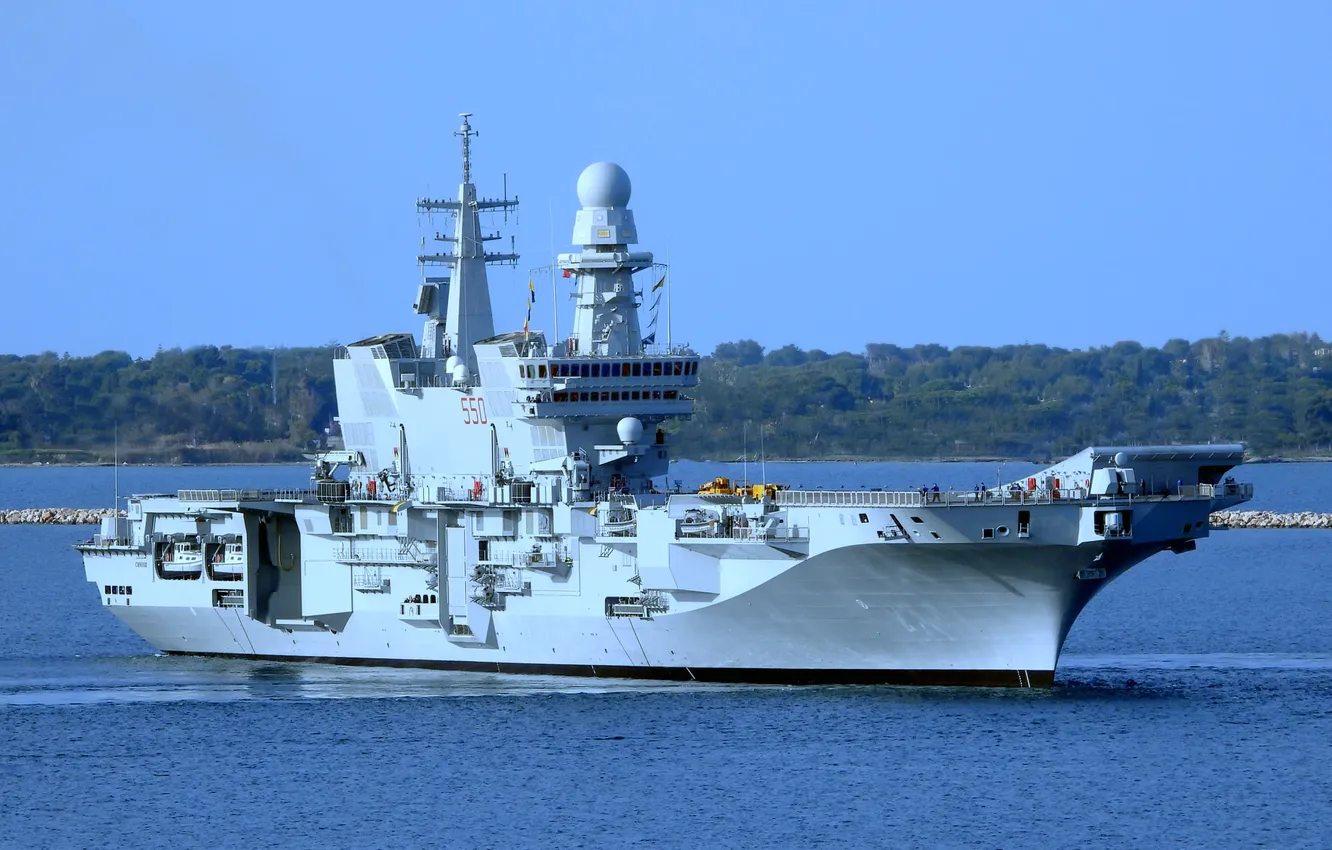 Photo wallpaper the carrier, Cavour, The Italian Navy