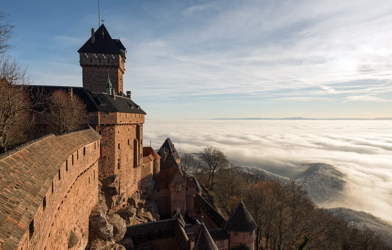 Photo wallpaper France, Alsace, Castle of Haut-Koenigsbourg