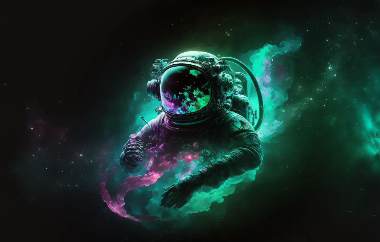 Photo wallpaper space, cosmonaut, spacesuit