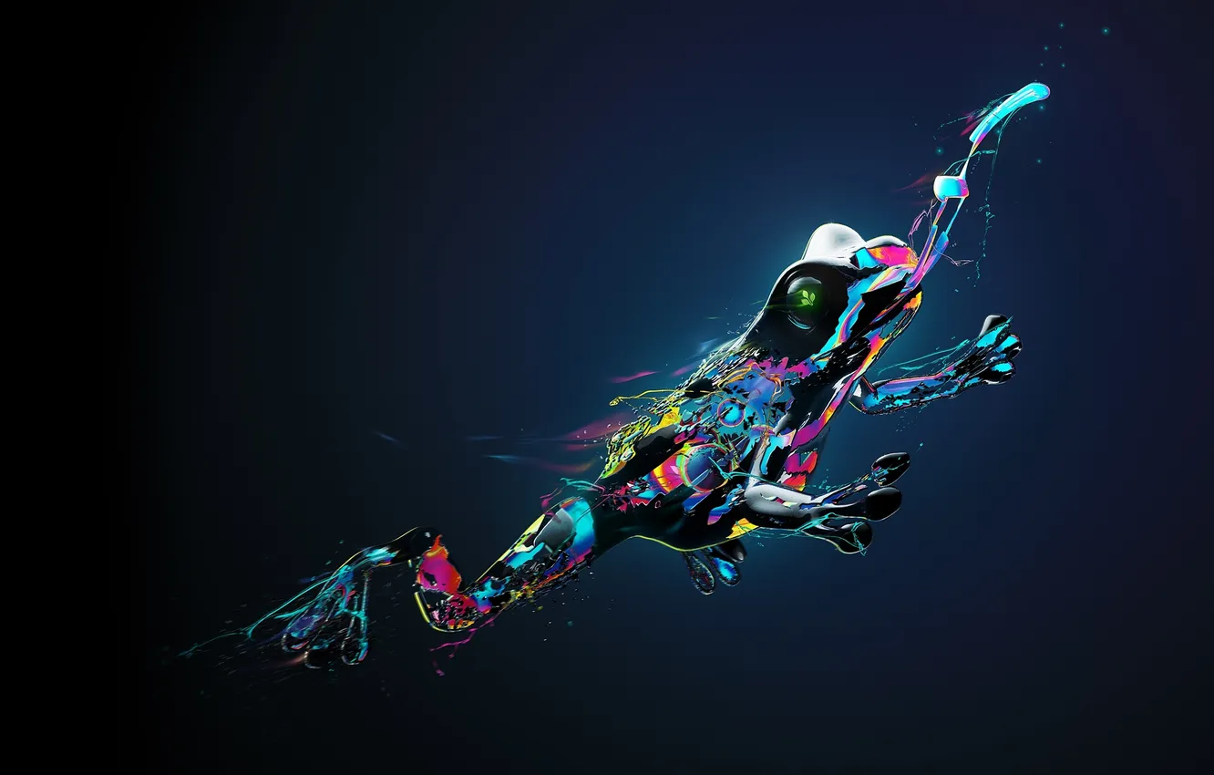 Photo wallpaper water, Wallpaper, color, frog, legs