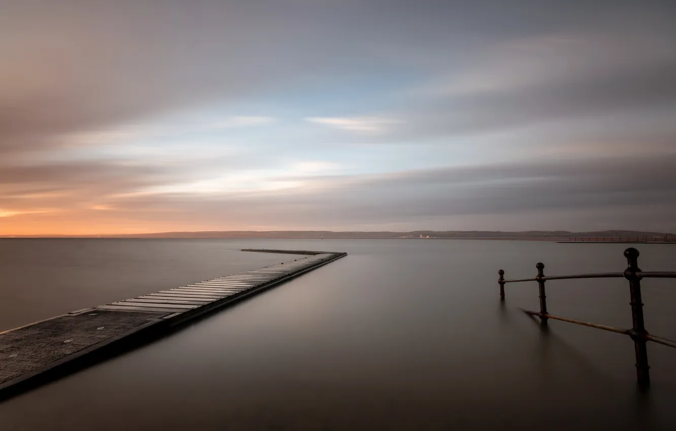 Photo wallpaper longexposure, Wirral, peninsular, West Kirby, Merseyside, marinelake