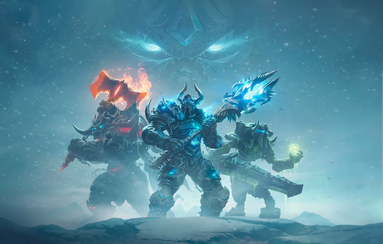 Photo wallpaper World of Warcraft, Dmitry Prozorov, Death Knights, Death Knights