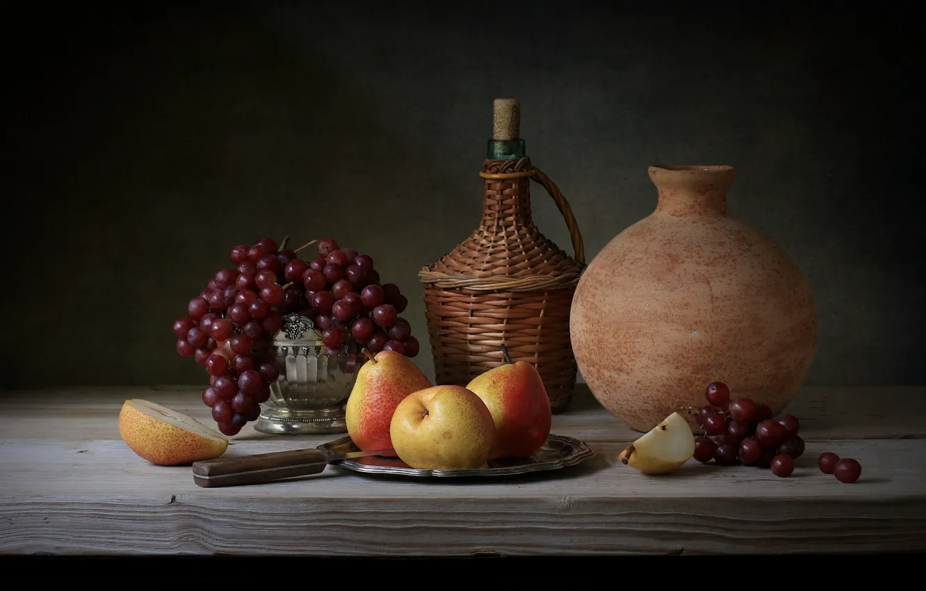 Photo wallpaper berries, wine, fruit