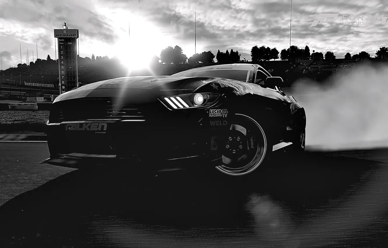 Photo wallpaper game, Forza Motorsport 7, FM7, Formula Drift #13 Ford Mustang, HDR, UHD, Photography By Tom, …