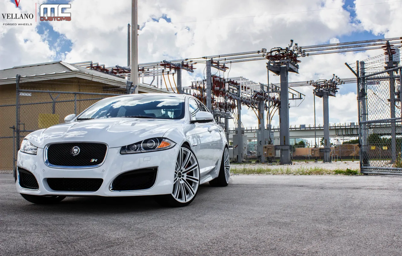 Photo wallpaper JAGUAR, WHEELS, WHITE, VELLANO