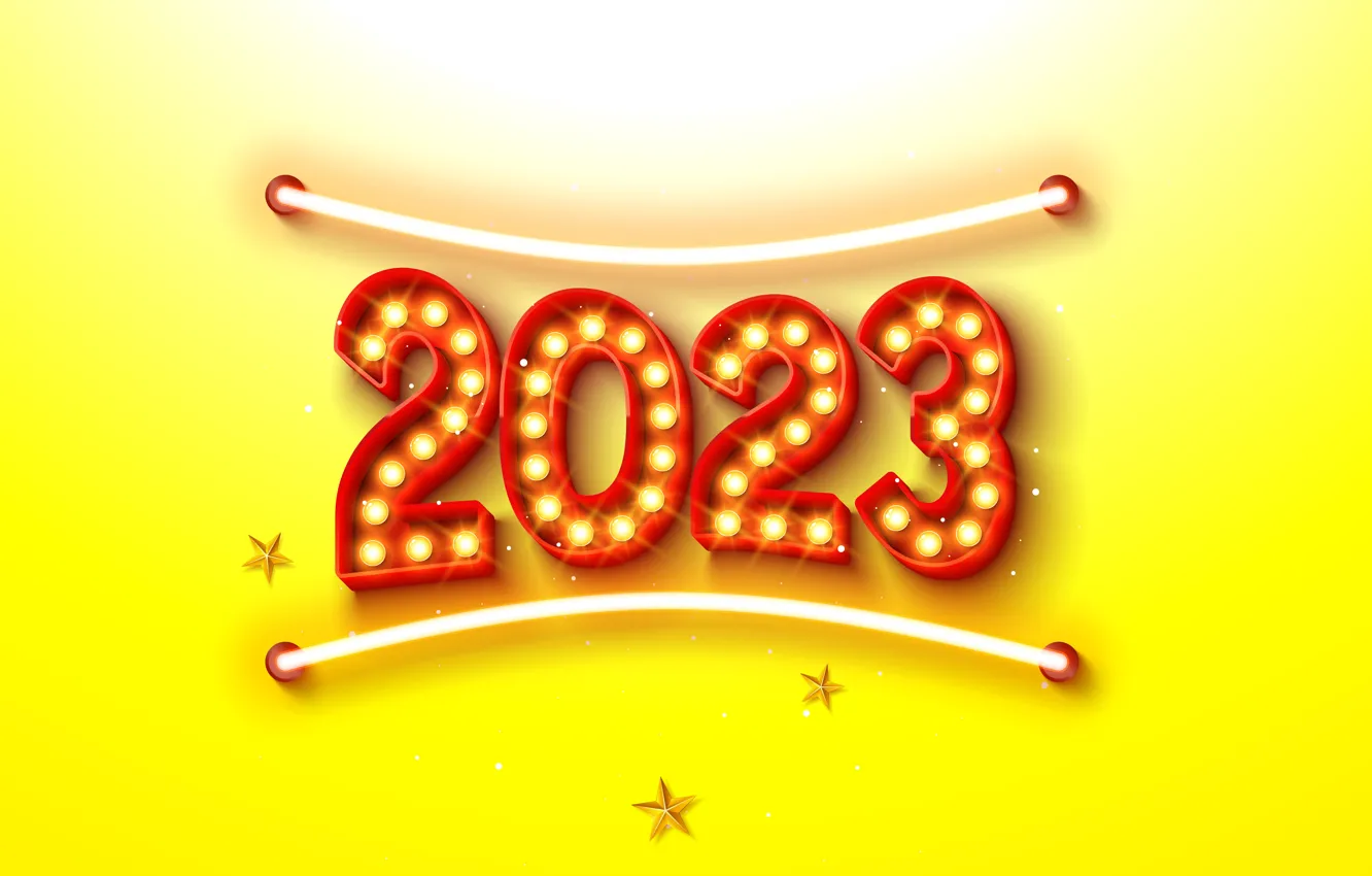 Photo wallpaper rays, light, line, red, lights, new year, figures, stars