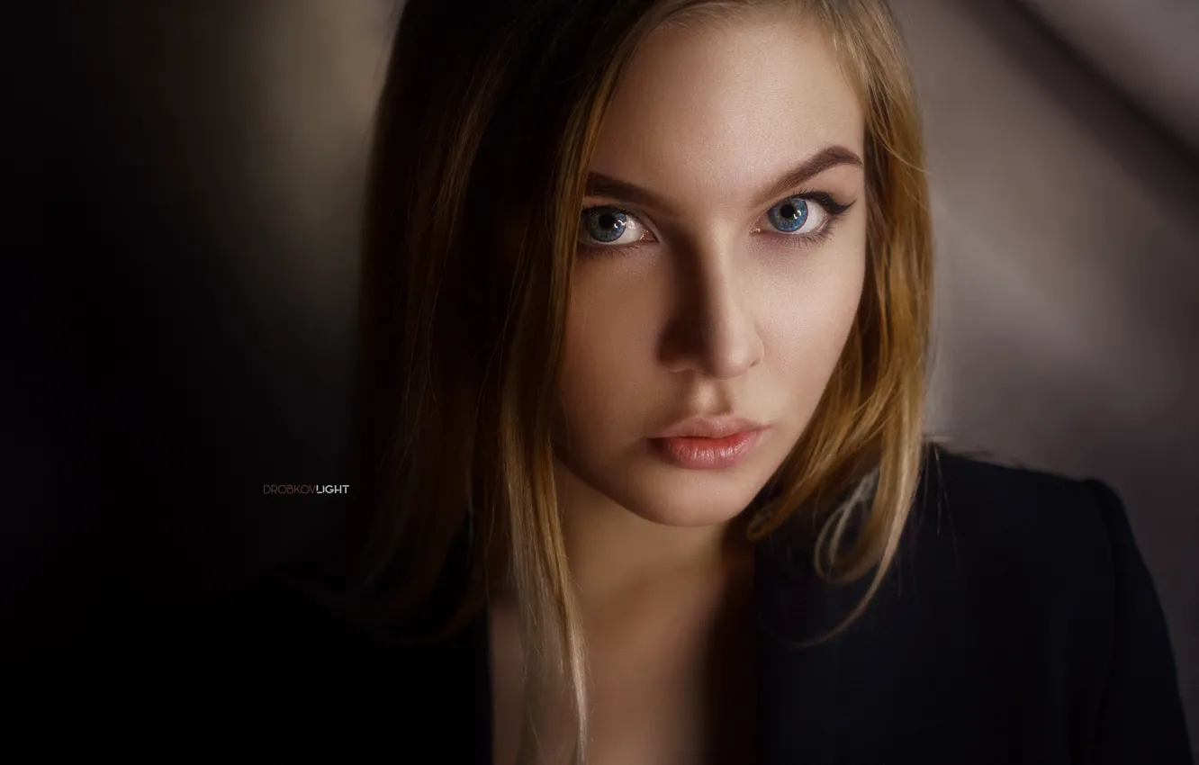 Photo wallpaper eyes, look, girl, hair, Alexander Drobkov-Light, Pauline Moseikina