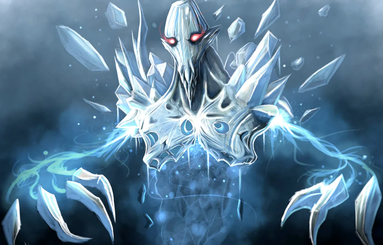 Photo wallpaper ice, art, red eyes, dota 2, Ancient Apparition, MrScrake
