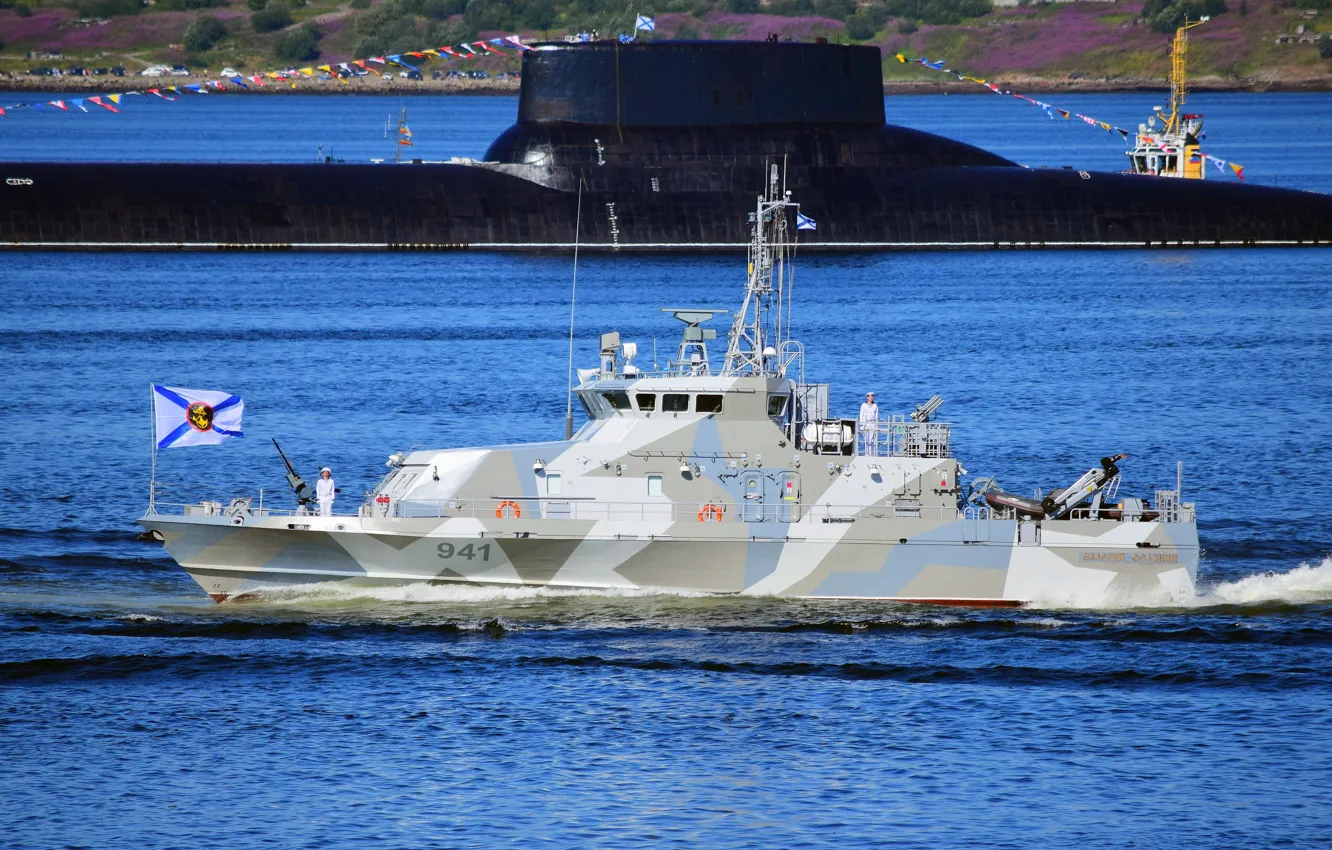 Photo wallpaper parade, Navy day, Severomorsk