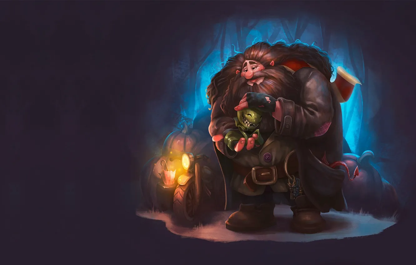 Photo wallpaper fantasy, art, Harry Potter, Illustrations, Redglow Hagrid, John. K. Rowling, Rubeus Hagrid, Tubik Arts