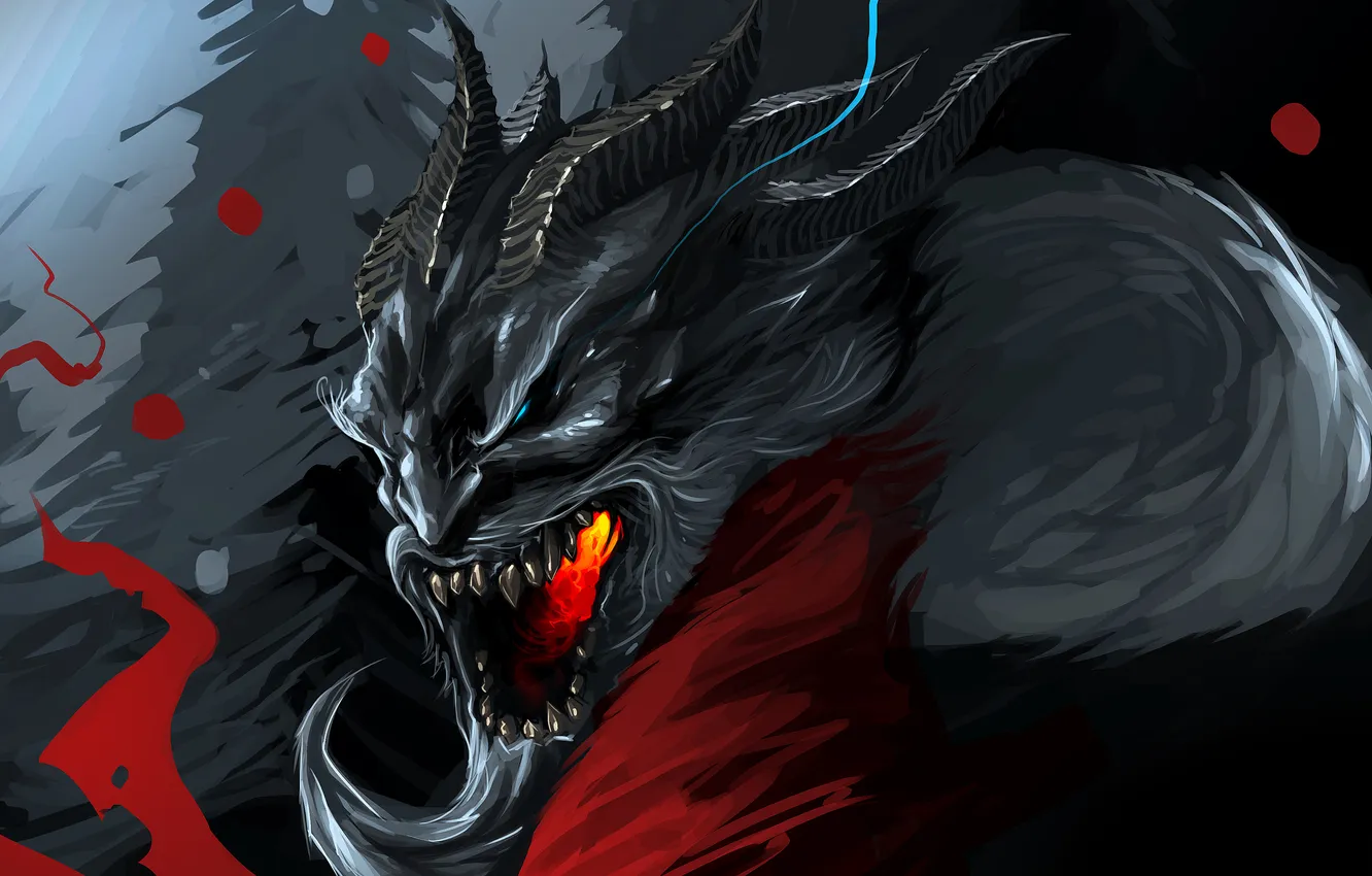 Photo wallpaper monster, art, Krampus, folklore