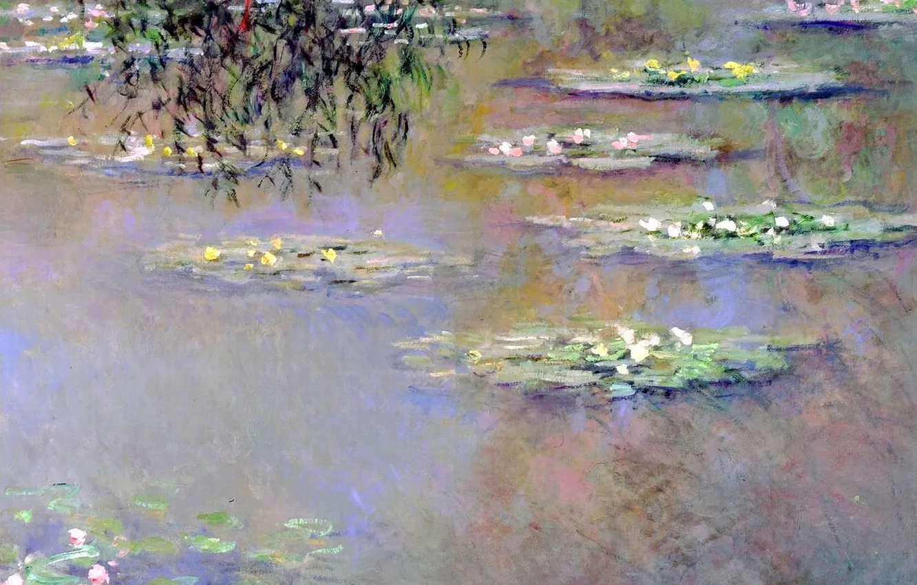 Photo wallpaper landscape, picture, Claude Monet, Water Lilies