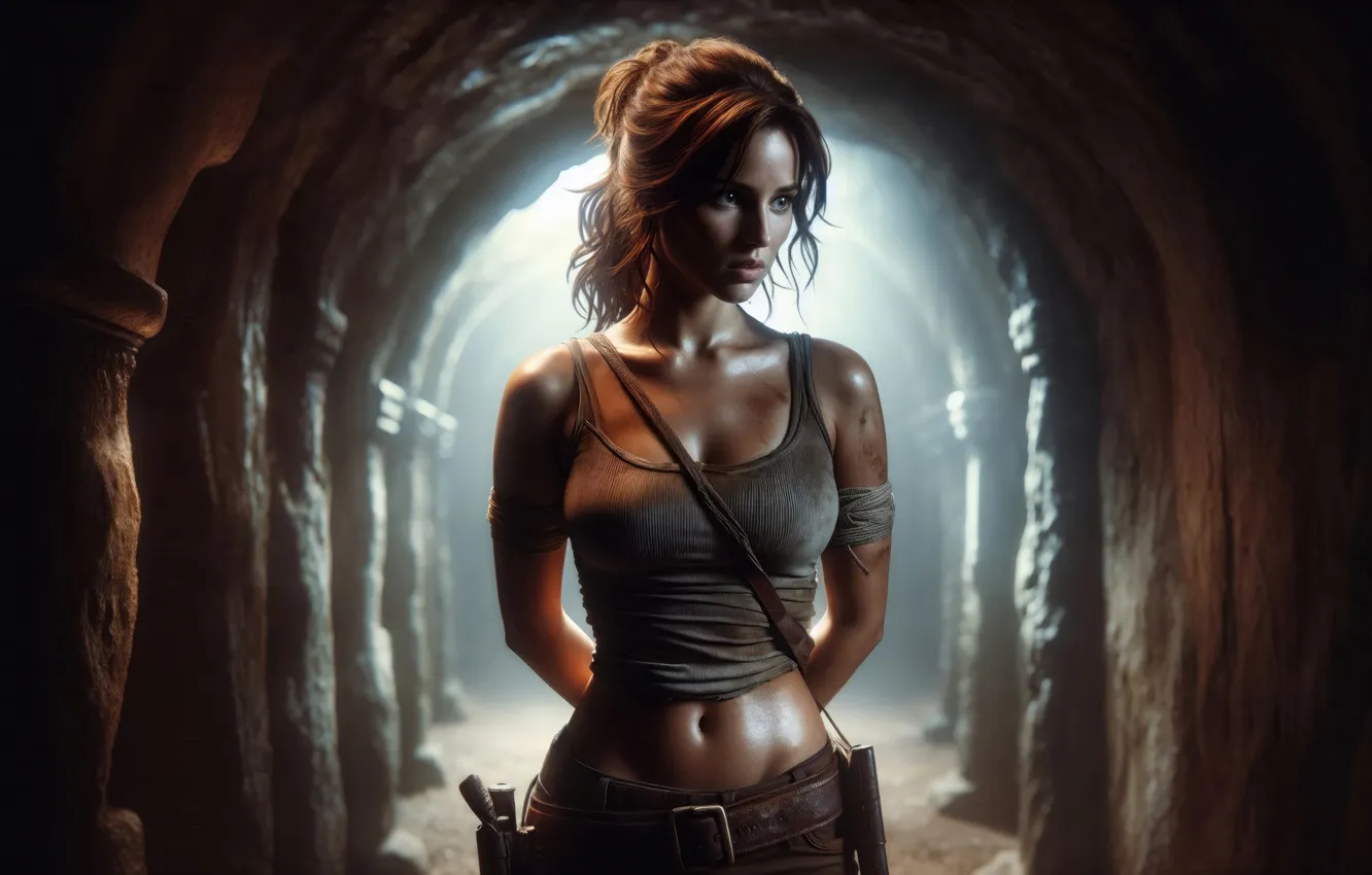 Photo wallpaper games, Lara Croft, Adventurer