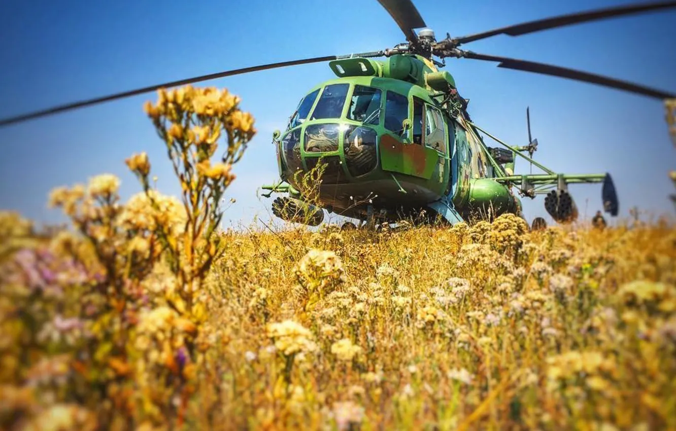 Photo wallpaper Helicopter, Mi-8, Ukraine Air Force, ATO