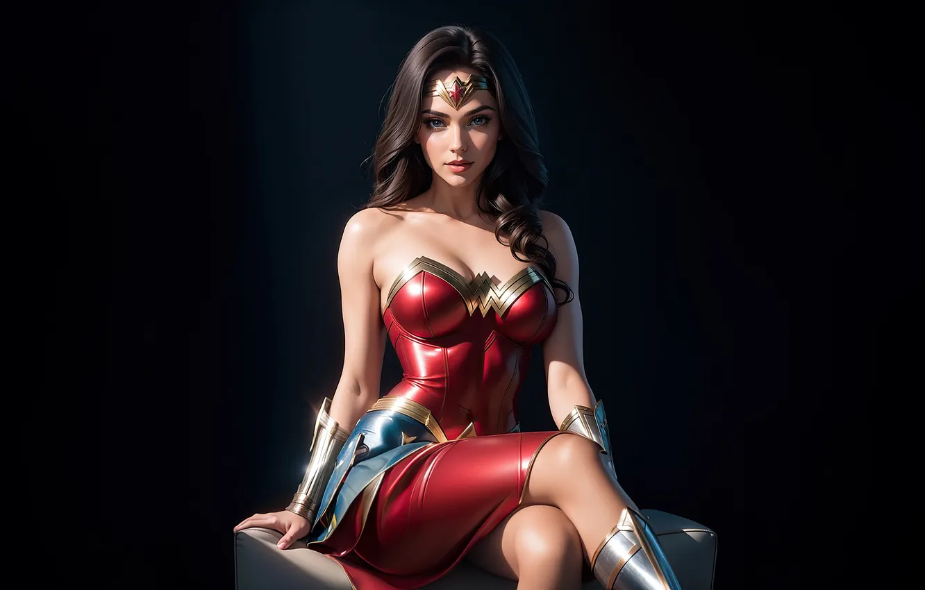 Photo wallpaper look, wonder woman, iconic