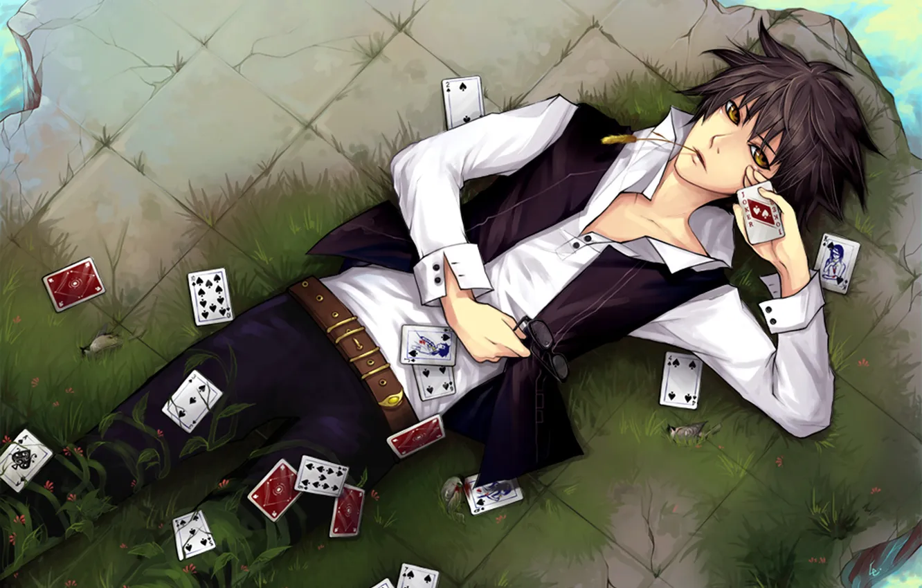 Photo wallpaper map, guy, art, udonnodu