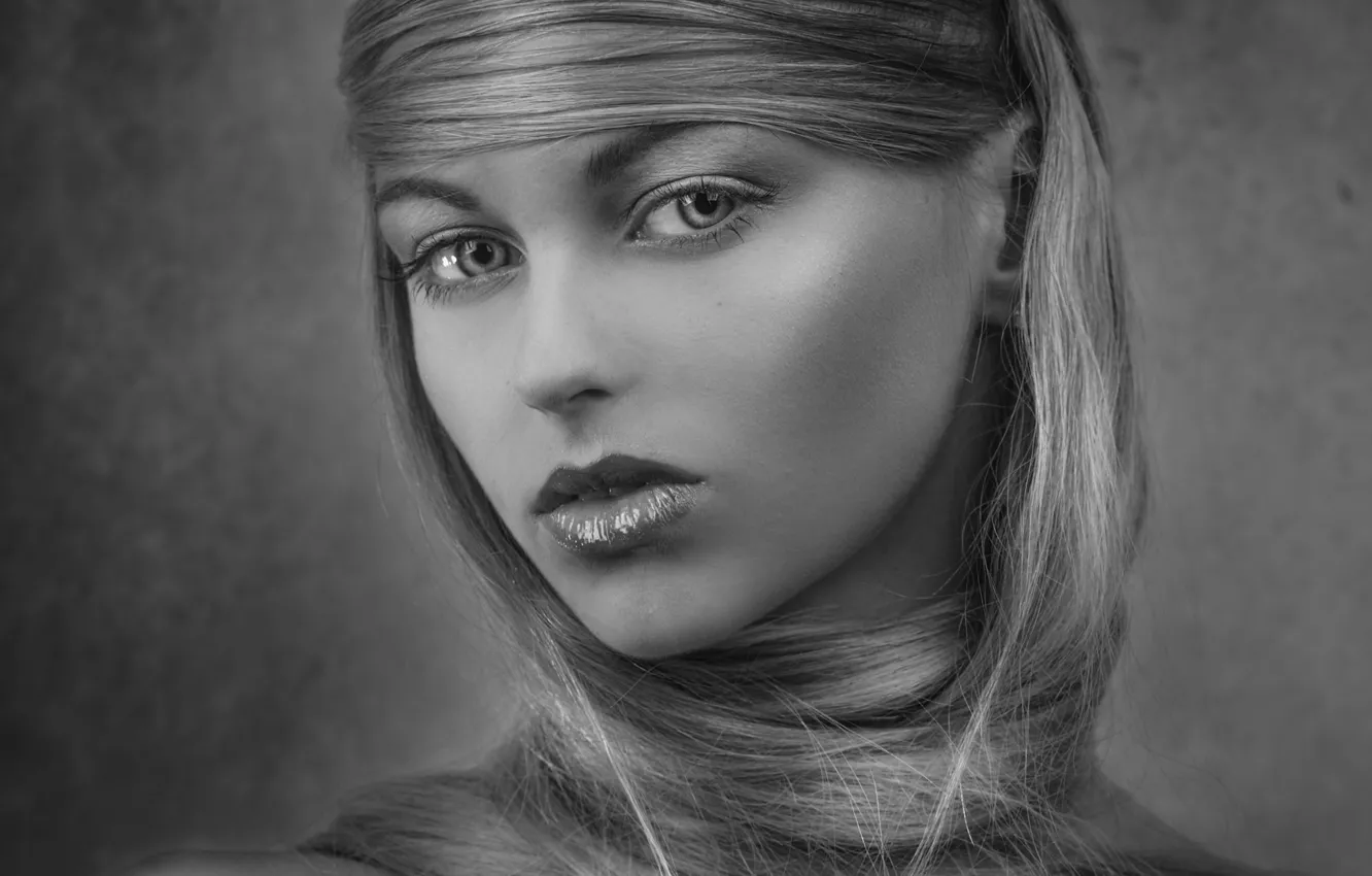 Photo wallpaper look, girl, portrait, Valentine