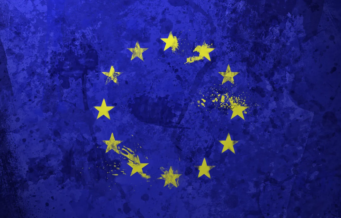 Photo wallpaper stars, flag, The European Union