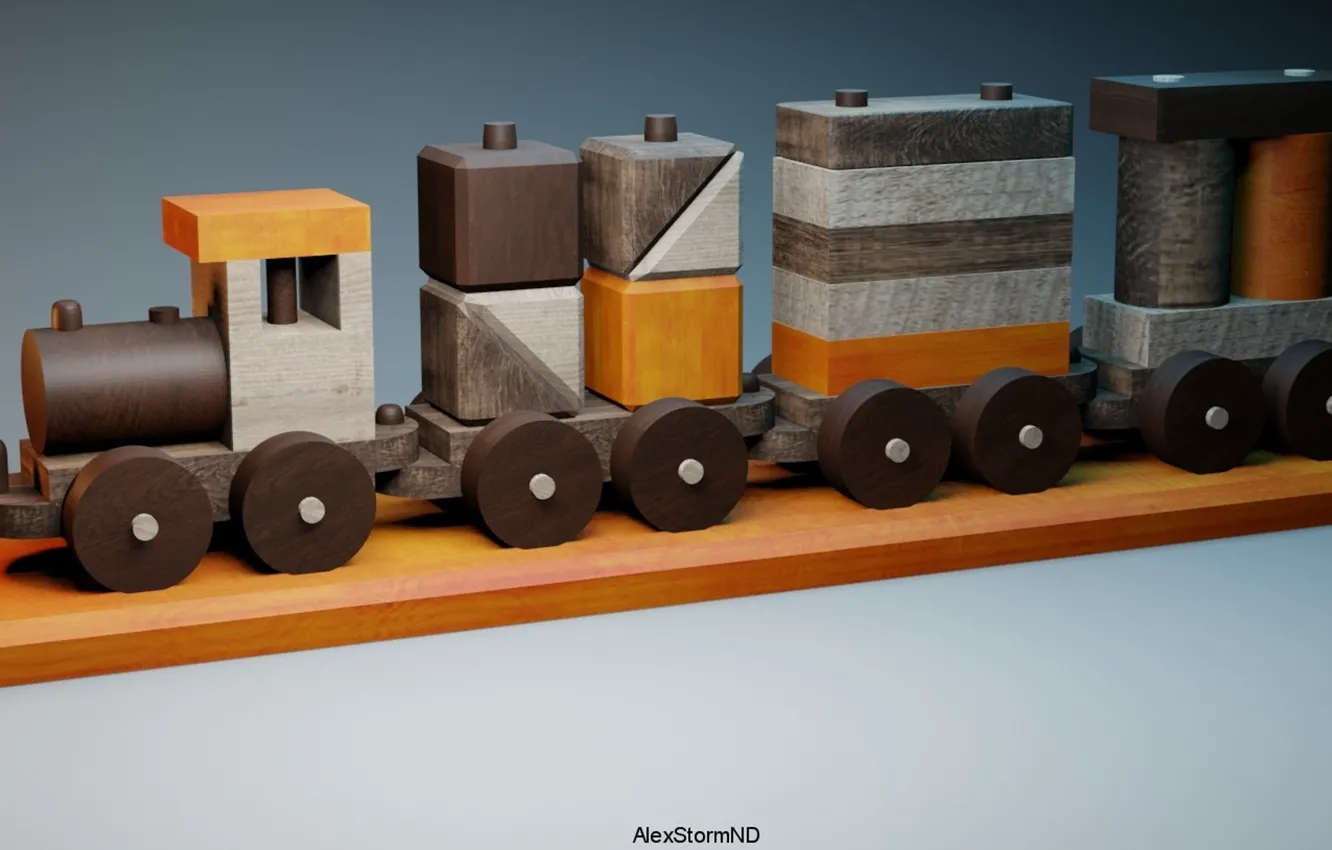 Wallpaper toy, train, render, AlexStormND images for desktop, section
