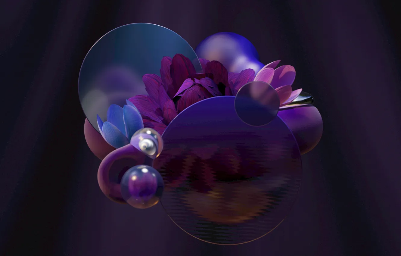 Photo wallpaper purple, design, abstract, floral, abstract, purple, DESIGNS, floral