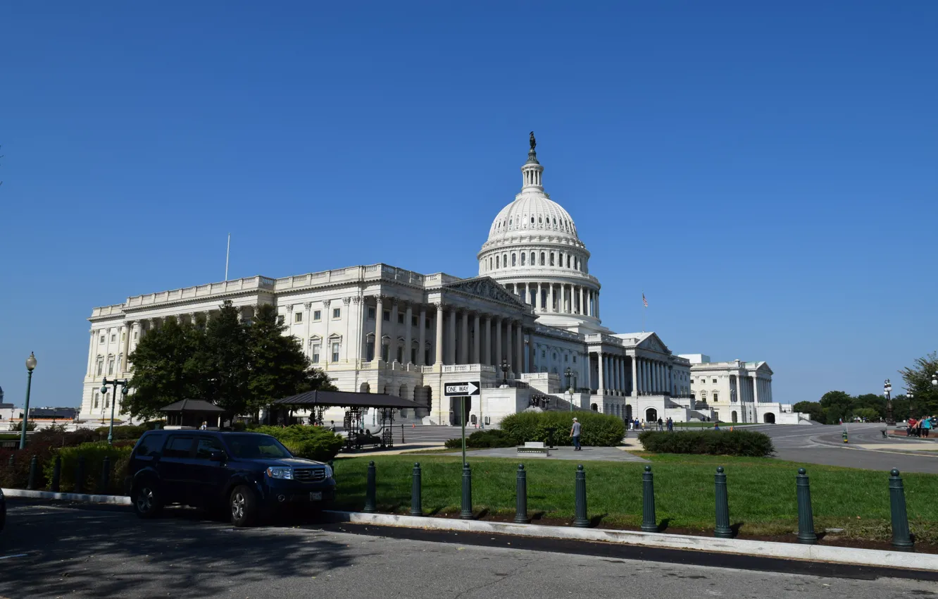 Photo wallpaper greens, the sky, Washington