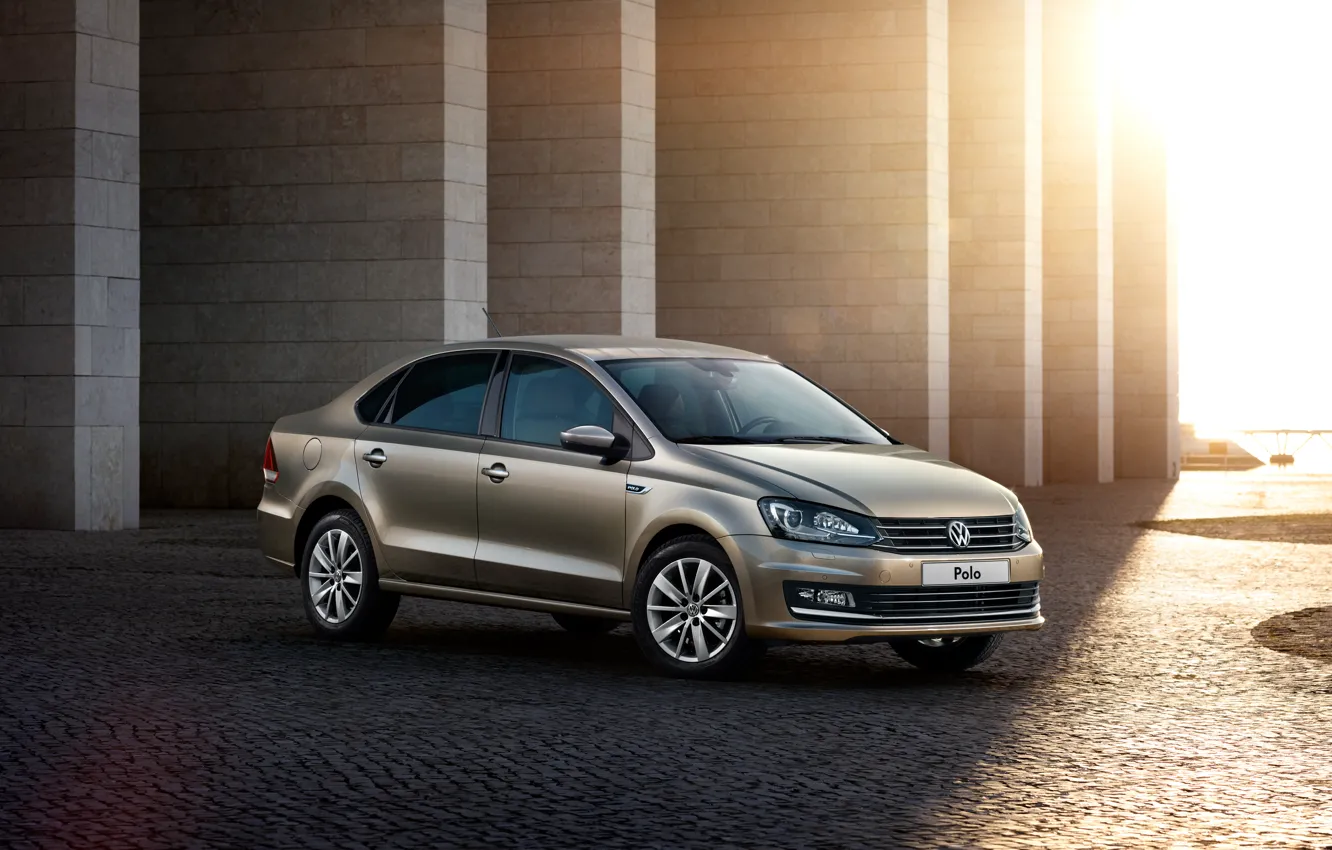 Photo wallpaper Volkswagen, sedan, Volkswagen, Sedan, Polo, Polo, 2015, Type 6R