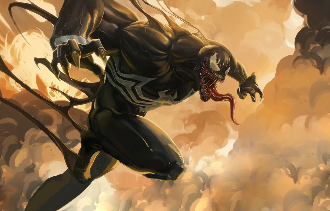 Photo wallpaper language, teeth, Marvel, Venom, Venom, Symbiote, Creatures, Venom Fanart