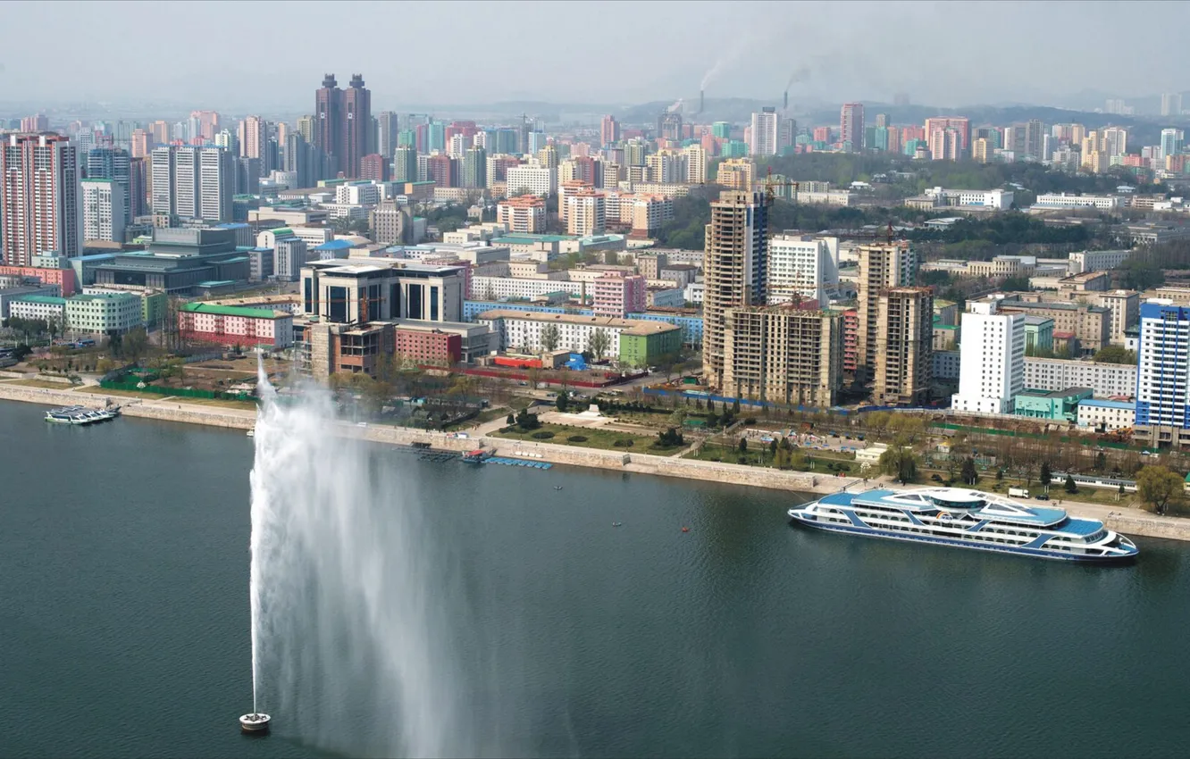 Photo wallpaper the city, Asia, Korea, Pyongyang
