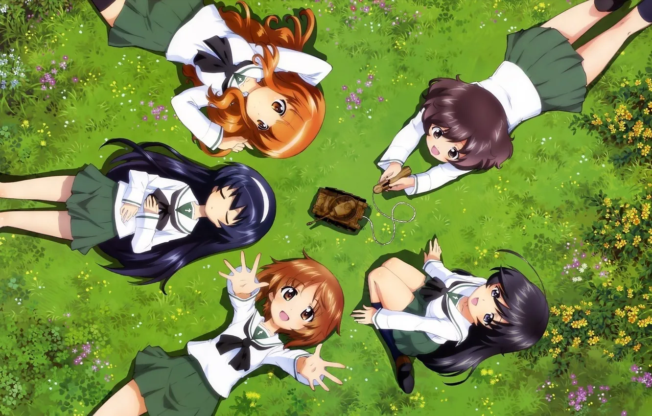 Photo wallpaper Girls and Panzer, Akiyama Up, Nishizumi Miho