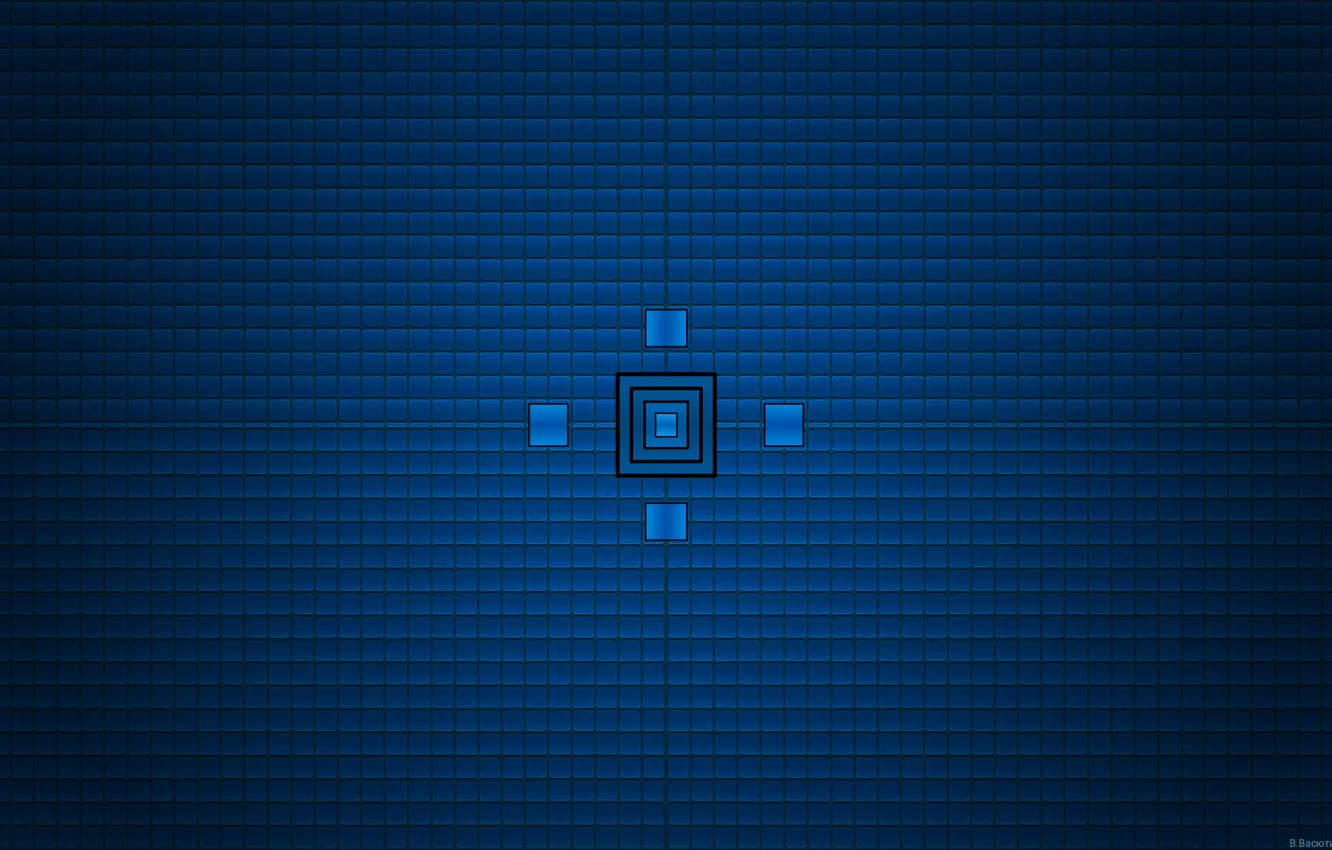 Photo wallpaper blue, background, figure, vignette