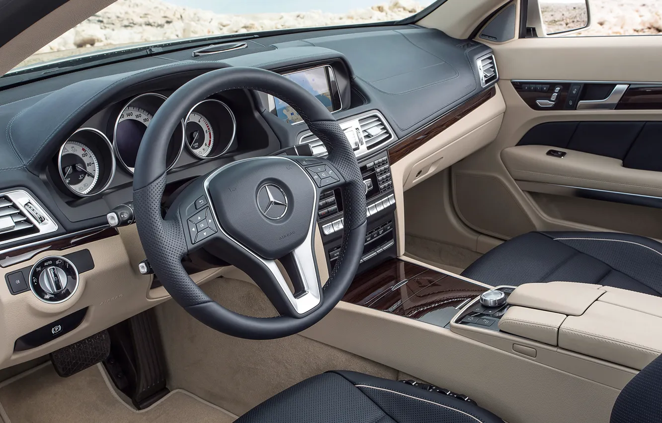 Photo wallpaper Mercedes-Benz, E-Class, interior, 2013