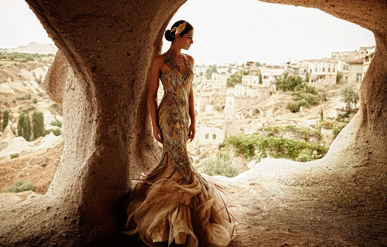 Photo wallpaper girl, hot, sexy, eyes, smile, beautiful, figure, model